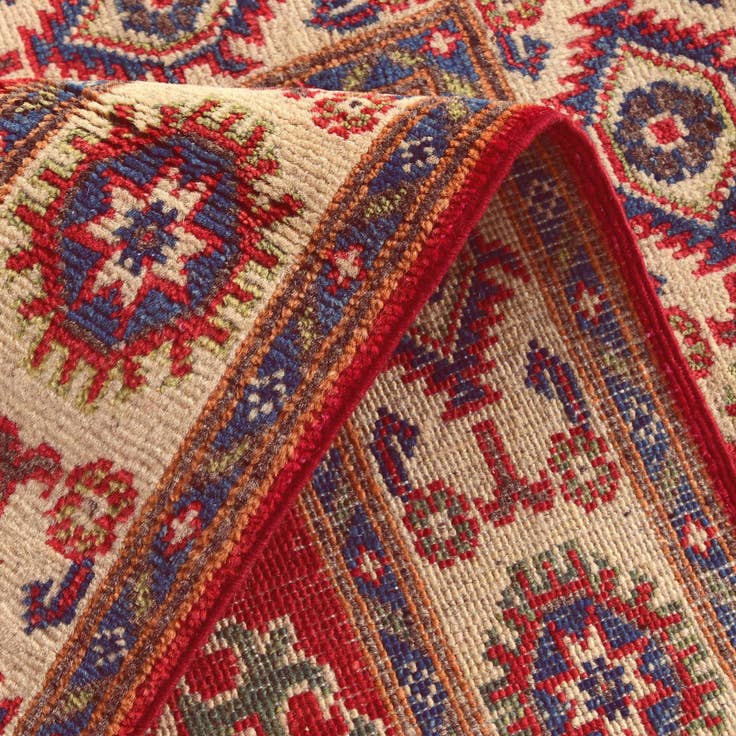 Detail image of 2' 6 x 4' 4 Hand Knotted Kazak Rug