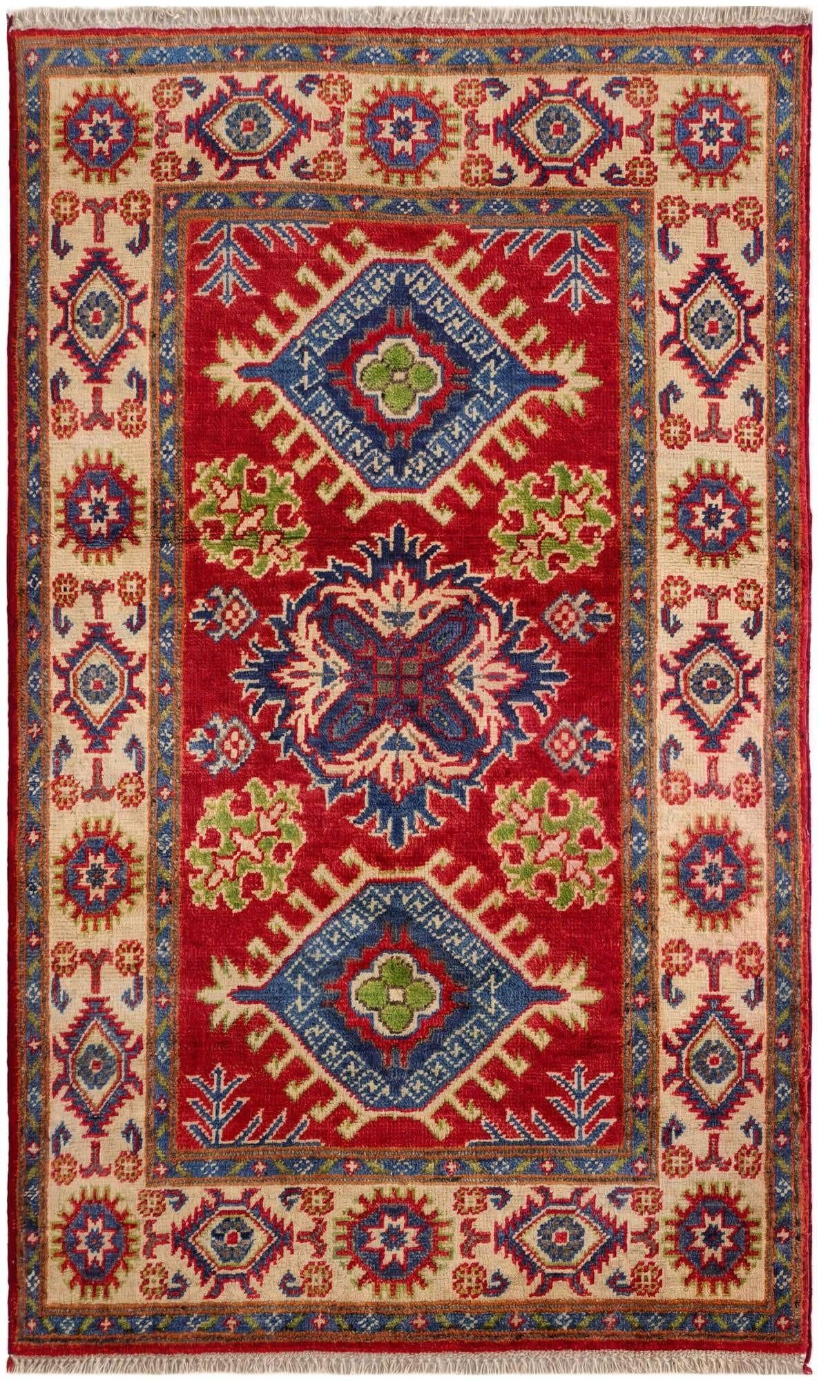 2' 6 x 4' 4 Hand Knotted Kazak Rug