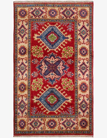 2' 6 x 4' 4 Hand Knotted Kazak Rug