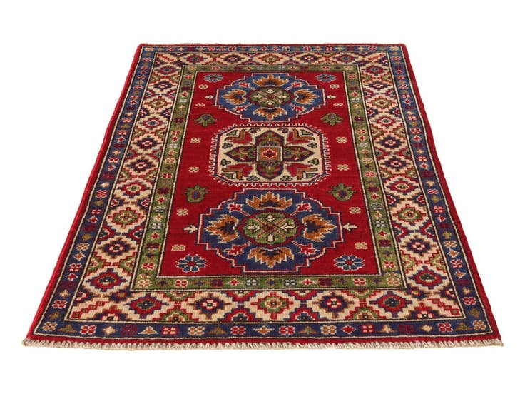 Detail image of 2' 8 x 4' 3 Hand Knotted Kazak Rug