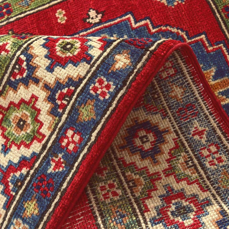 Detail image of 2' 8 x 4' 3 Hand Knotted Kazak Rug