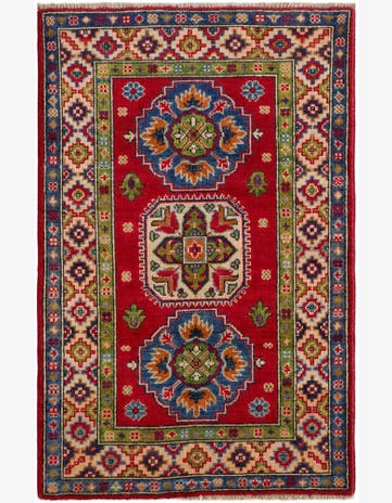 2' 8 x 4' 3 Hand Knotted Kazak Rug