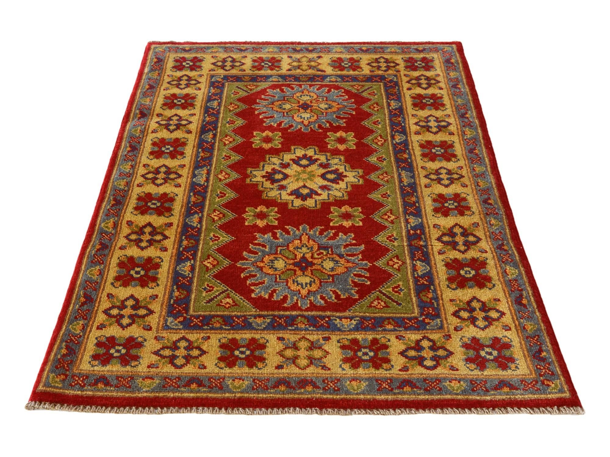 2' 8 x 4' Hand Knotted Kazak Rug
