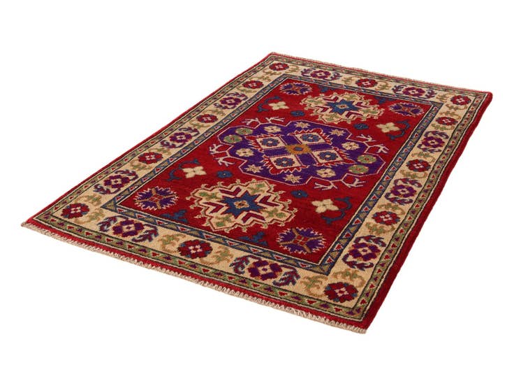 Detail image of 2' 8 x 4' 2 Hand Knotted Kazak Rug