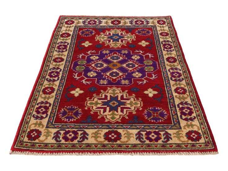 Detail image of 2' 8 x 4' 2 Hand Knotted Kazak Rug