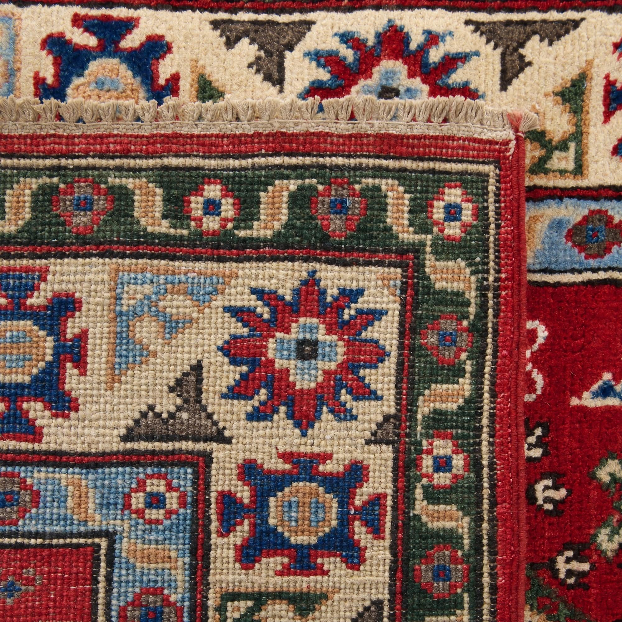 Detail image 12 of 12: 2' 9 x 4' 2 Hand Knotted Kazak Rug