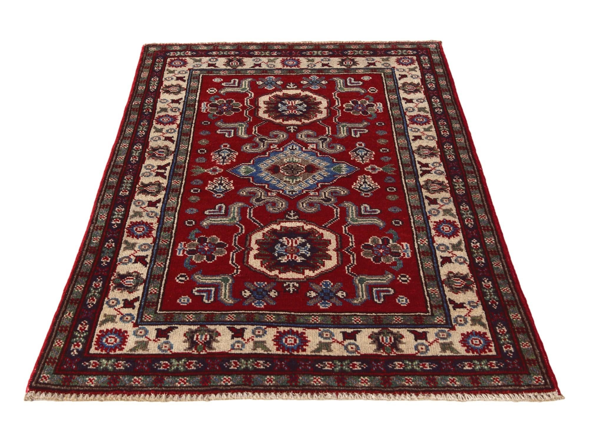 2' 7 x 4' 2 Hand Knotted Kazak Rug