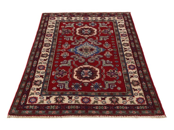 Detail image of 2' 7 x 4' 2 Hand Knotted Kazak Rug