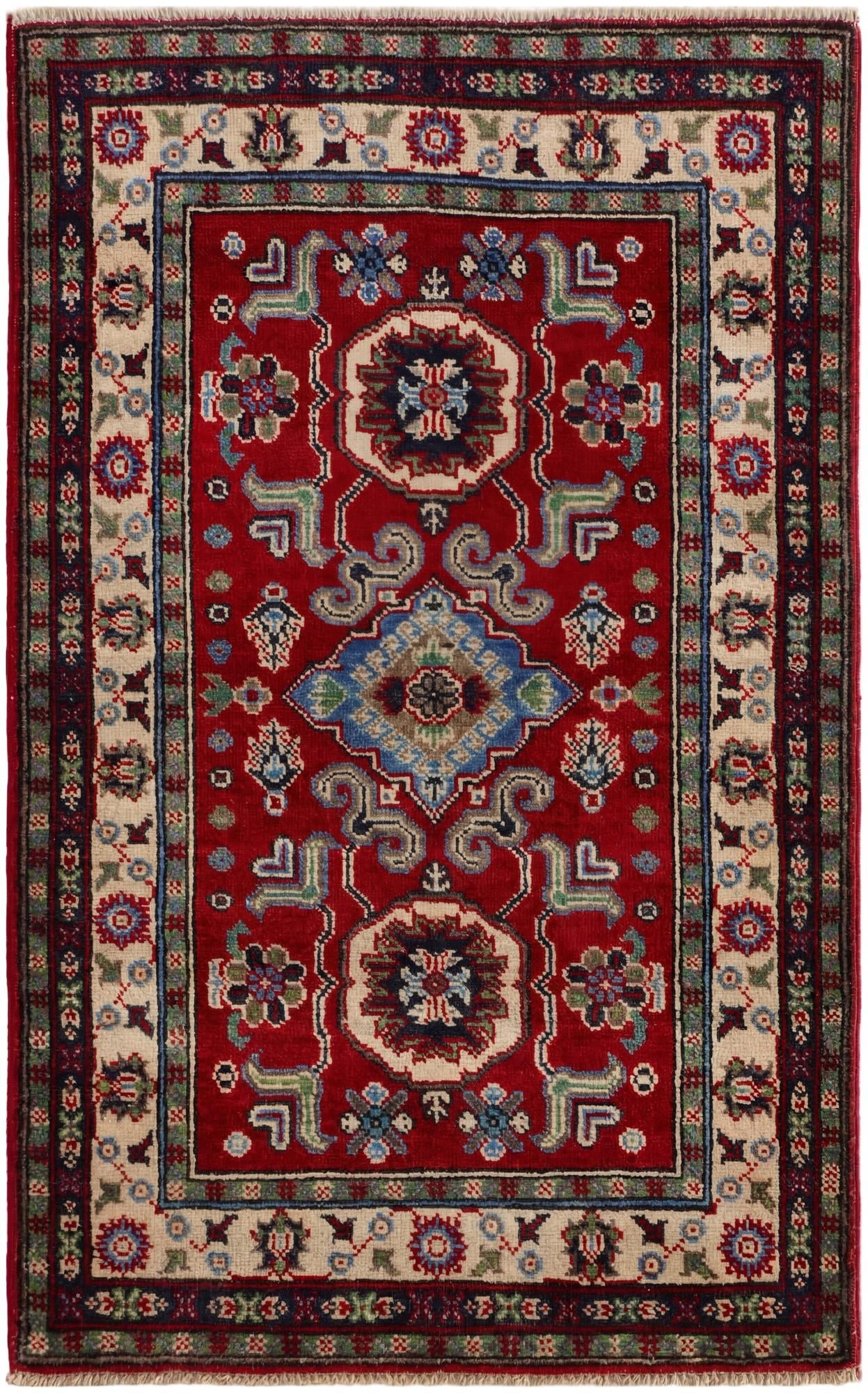 2' 7 x 4' 2 Hand Knotted Kazak Rug