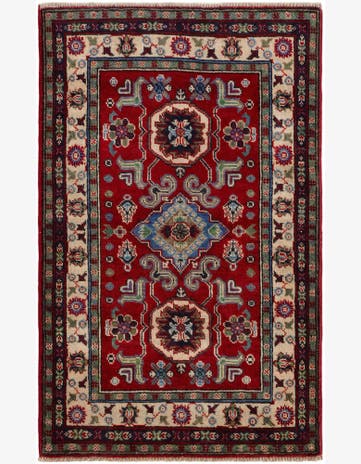 2' 7 x 4' 2 Hand Knotted Kazak Rug