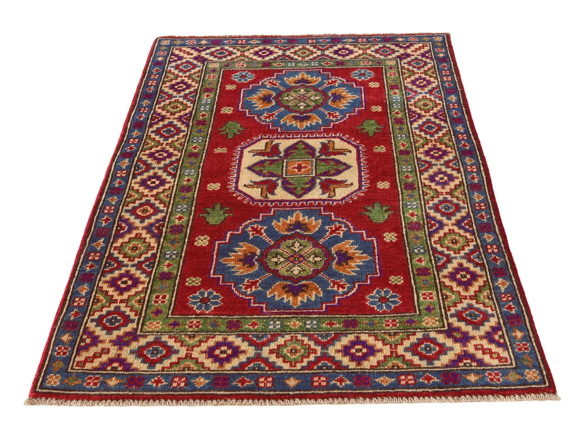 2' 8 x 4' 1 Hand Knotted Kazak Rug