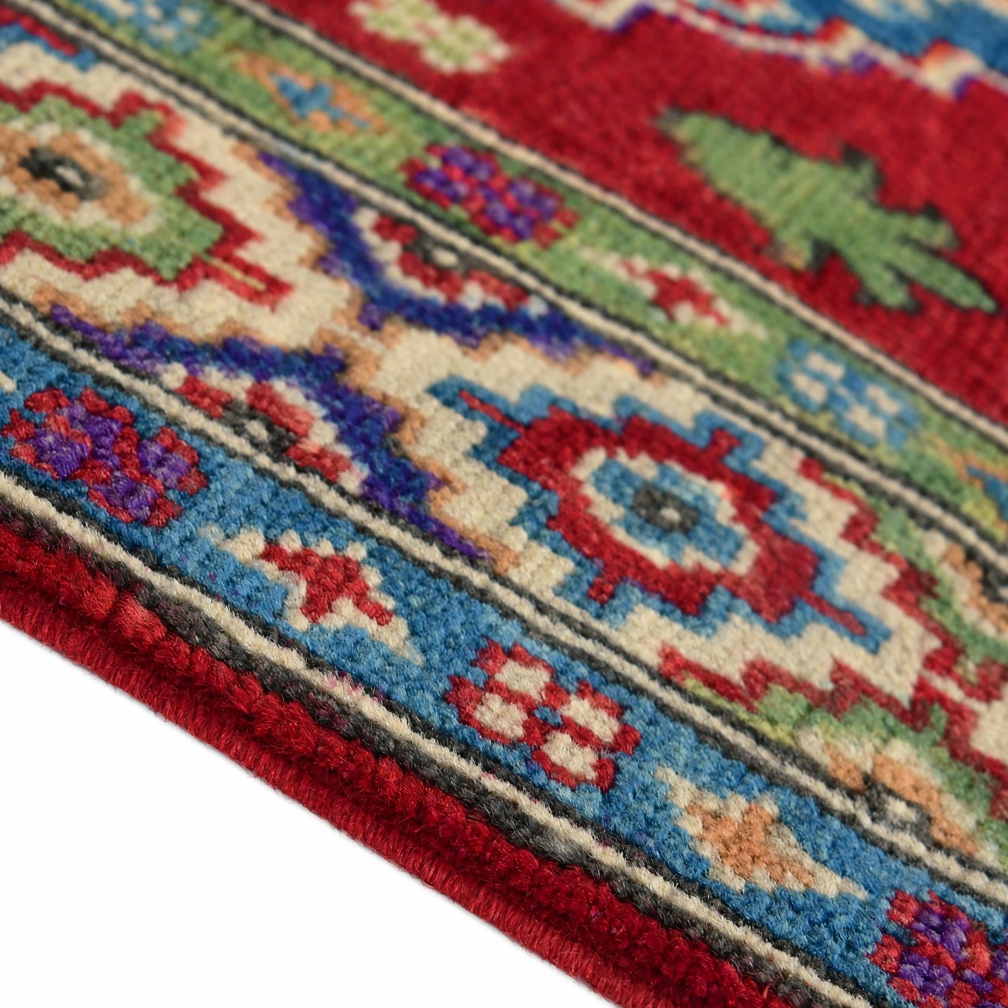 80cm x 125cm Hand Knotted Kazak Rug