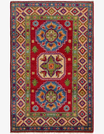 2' 8 x 4' 1 Hand Knotted Kazak Rug