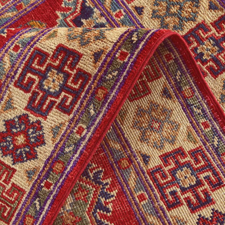 Detail image of 2' 6 x 3' 11 Hand Knotted Kazak Rug