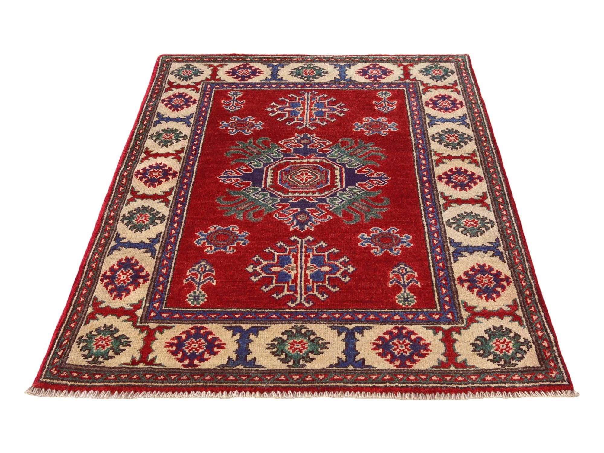 2' 10 x 4' Hand Knotted Kazak Rug