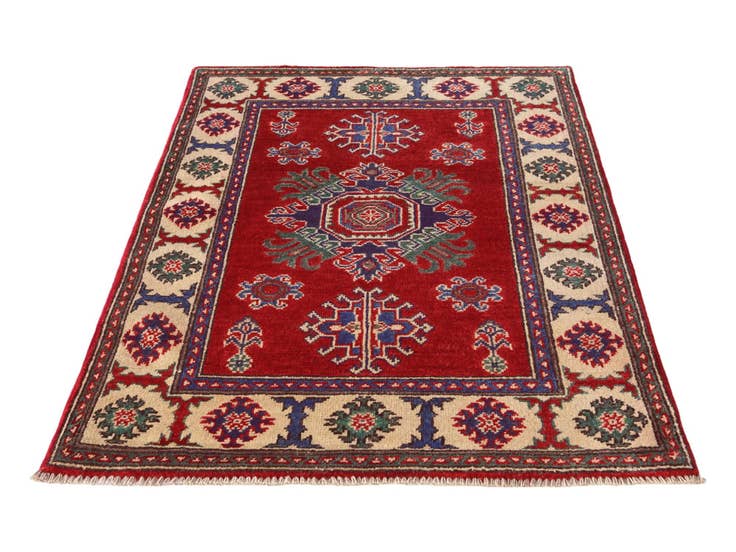 Detail image of 2' 10 x 4' Hand Knotted Kazak Rug