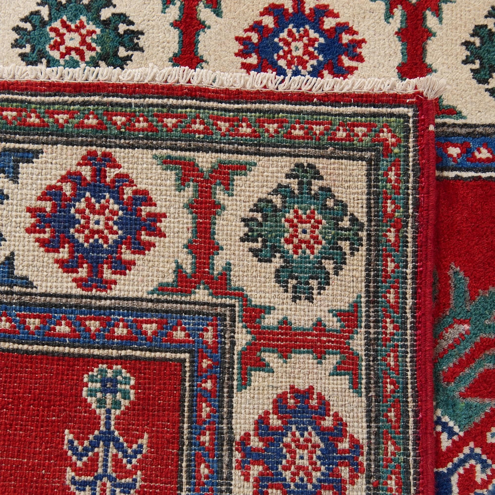 Detail image 12 of 12: 2' 10 x 4' Hand Knotted Kazak Rug