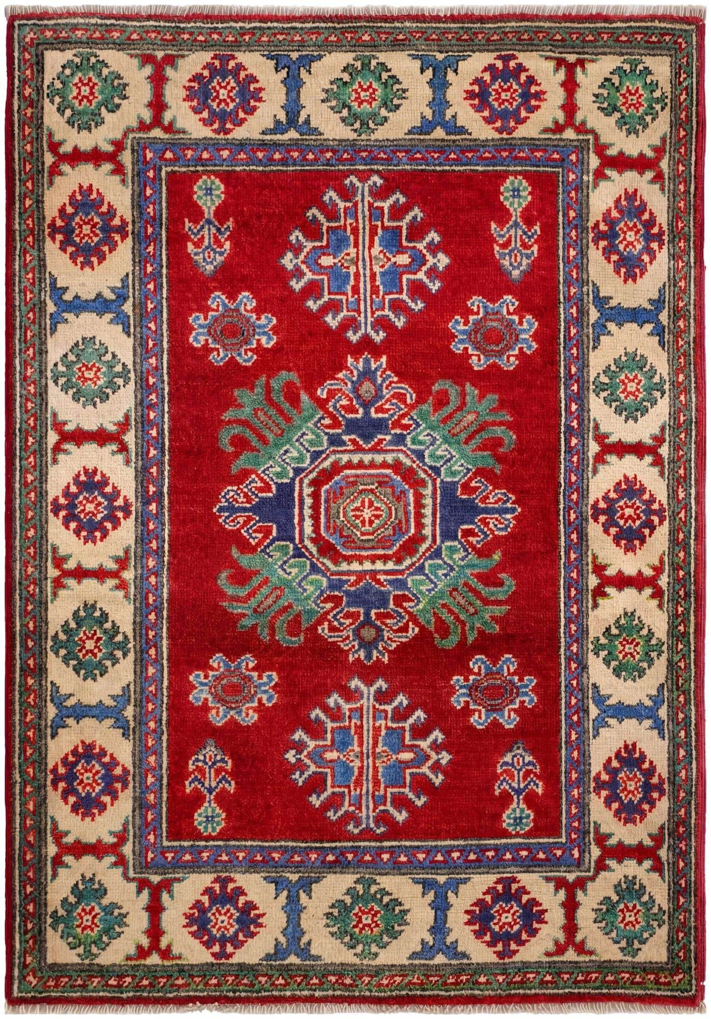 2' 10 x 4' Hand Knotted Kazak Rug