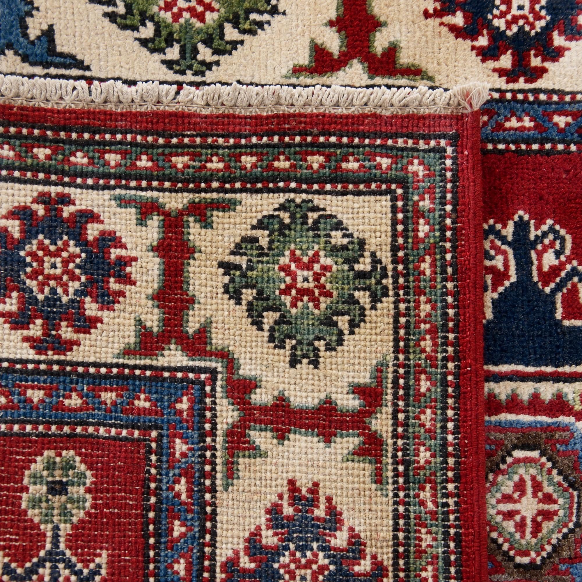 80cm x 125cm Hand Knotted Kazak Rug