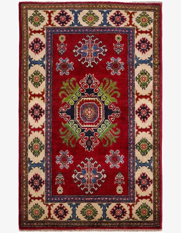 2' 7 x 4' 2 Hand Knotted Kazak Rug