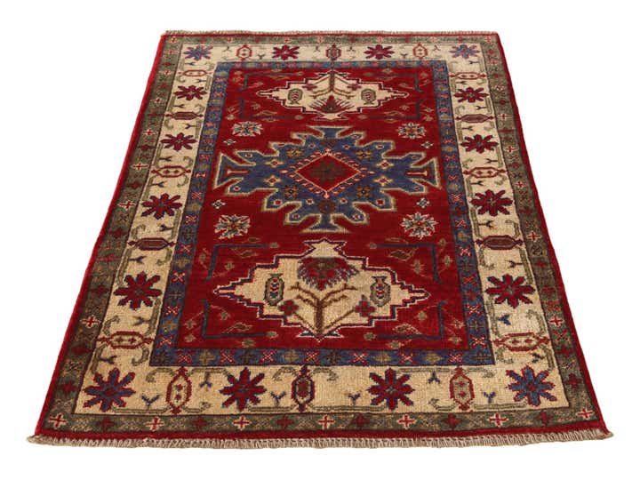 2' 7 x 3' 11 Hand Knotted Kazak Rug