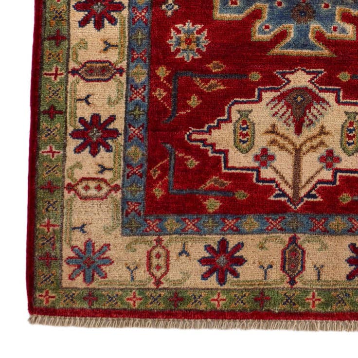 Detail image of 2' 7 x 3' 11 Hand Knotted Kazak Rug
