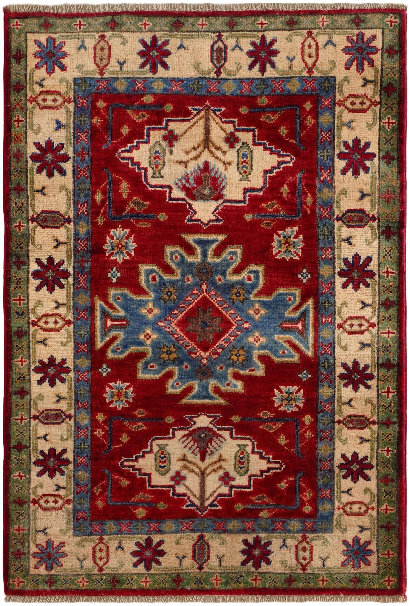 2' 7 x 3' 11 Hand Knotted Kazak Rug