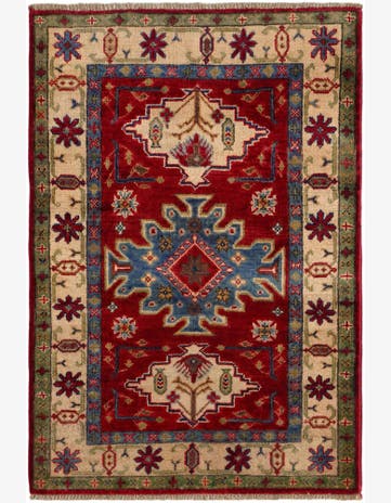 2' 7 x 3' 11 Hand Knotted Kazak Rug