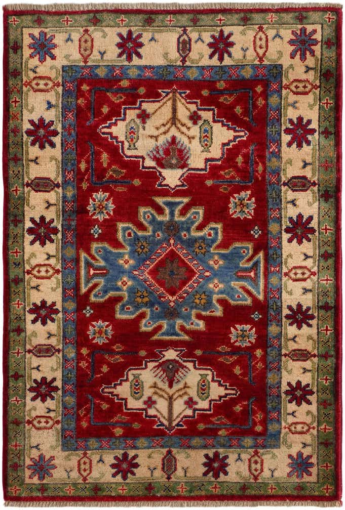 2' 7 x 3' 11 Hand Knotted Kazak Rug
