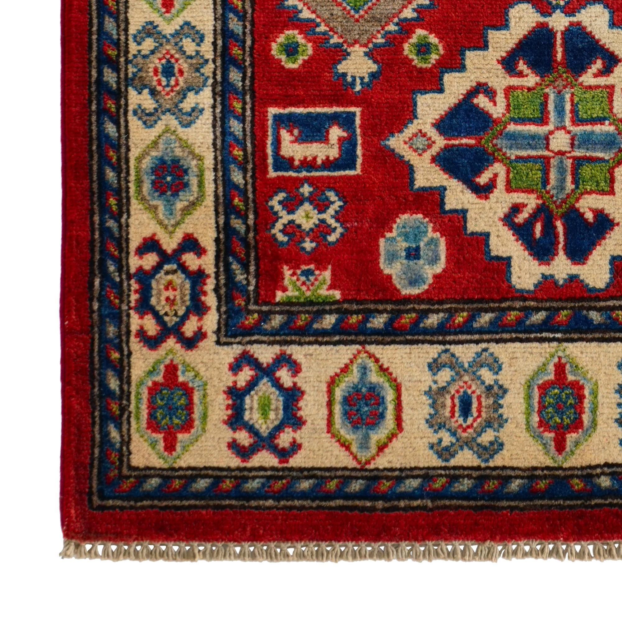 2' 7 x 4' 2 Hand Knotted Kazak Rug