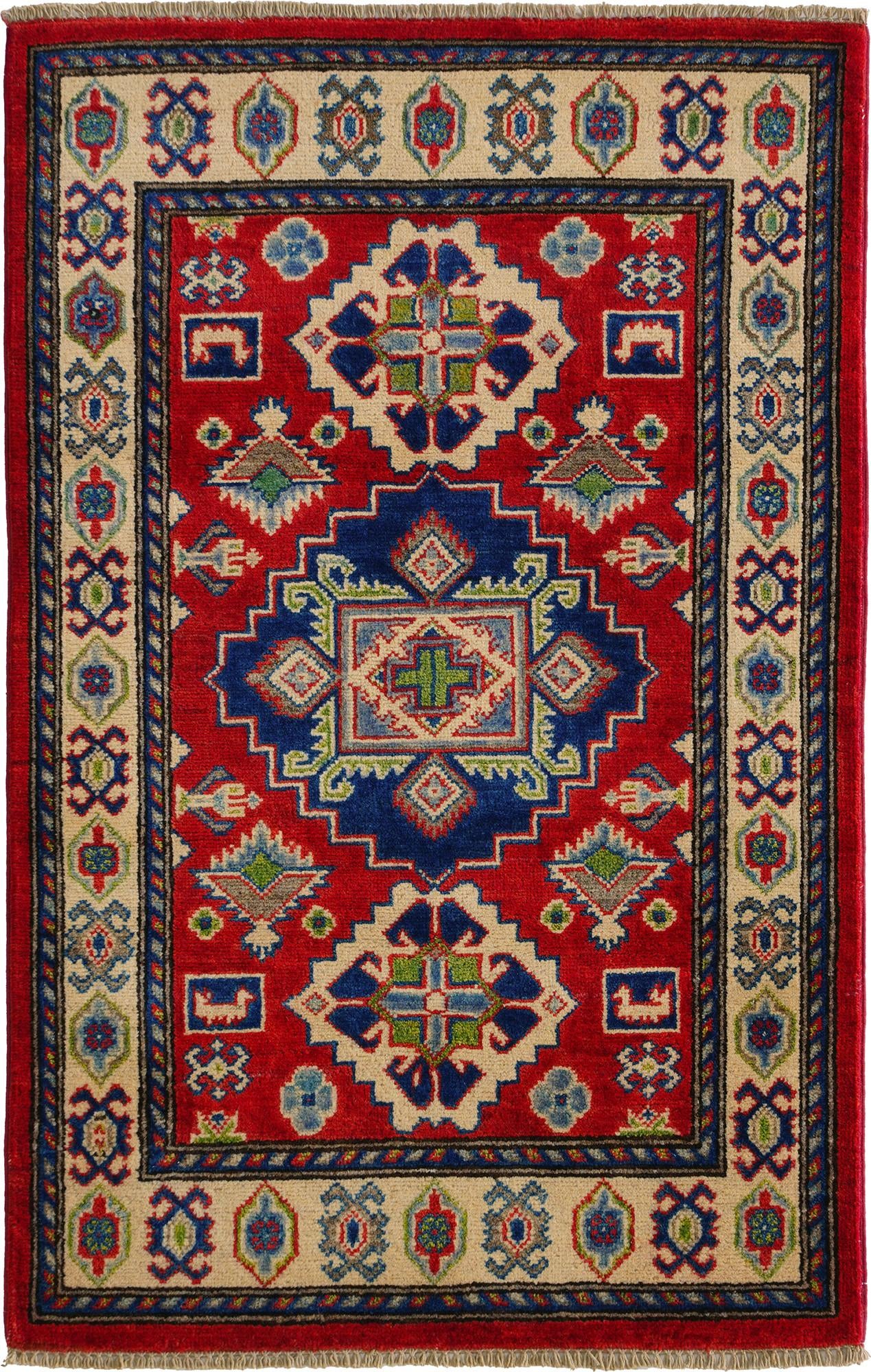2' 7 x 4' 2 Hand Knotted Kazak Rug