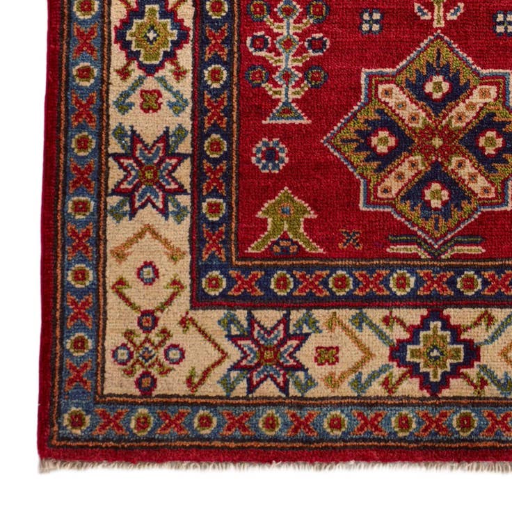 Detail image of 2' 8 x 4' 1 Hand Knotted Kazak Rug