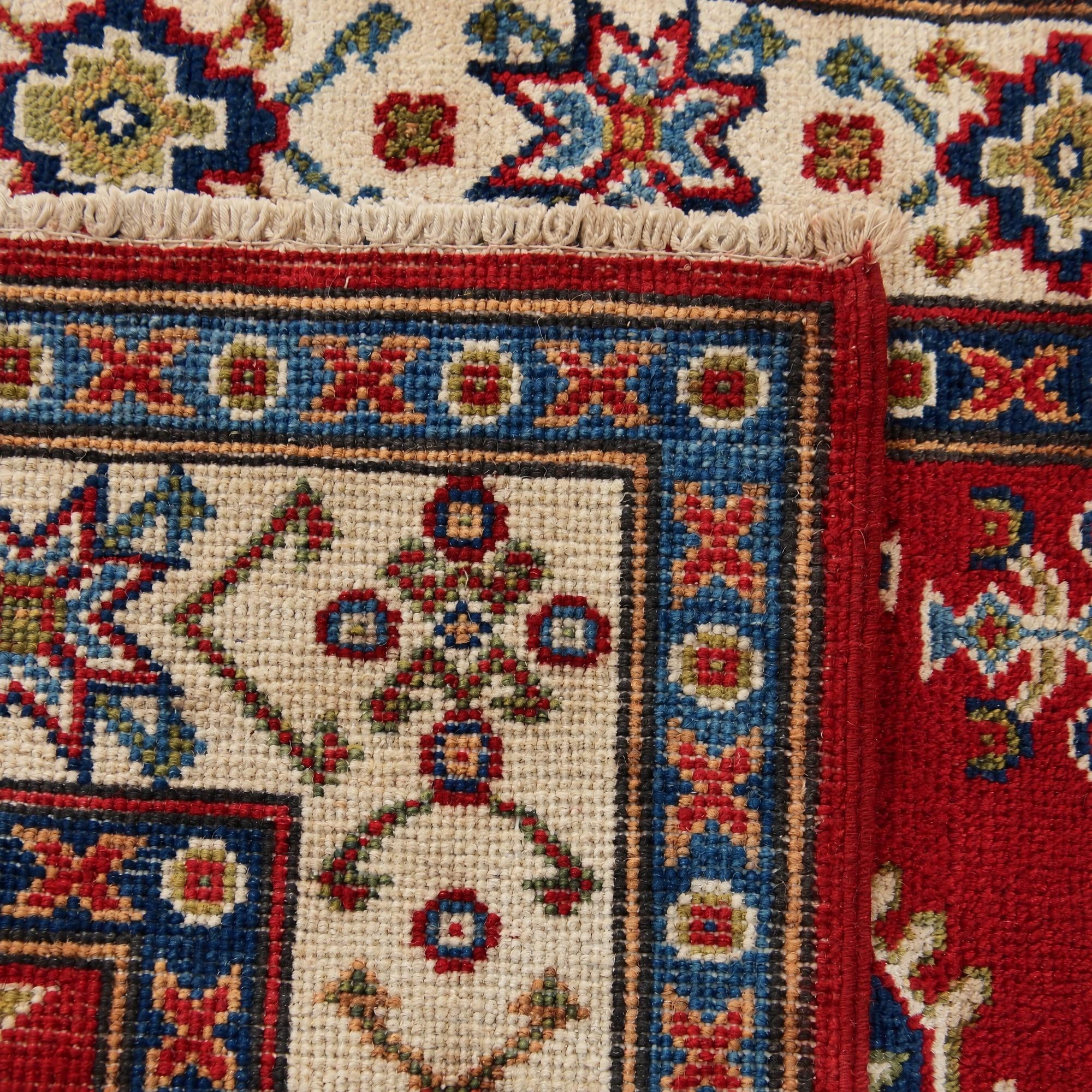 80cm x 125cm Hand Knotted Kazak Rug