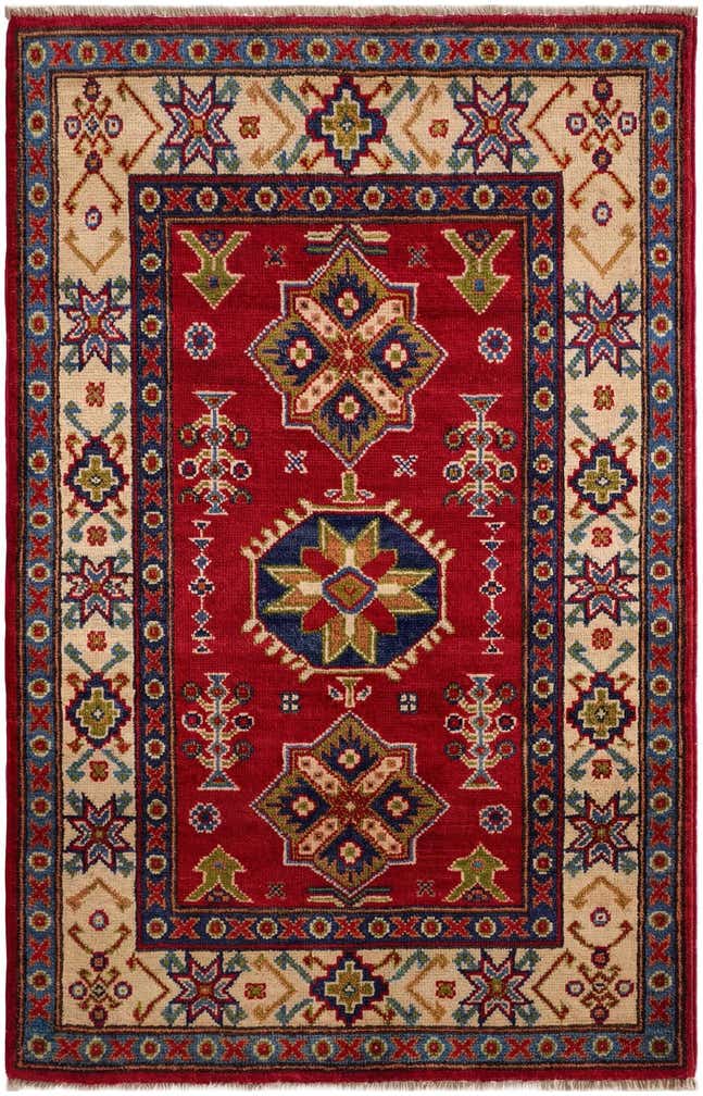2' 8 x 4' 1 Hand Knotted Kazak Rug