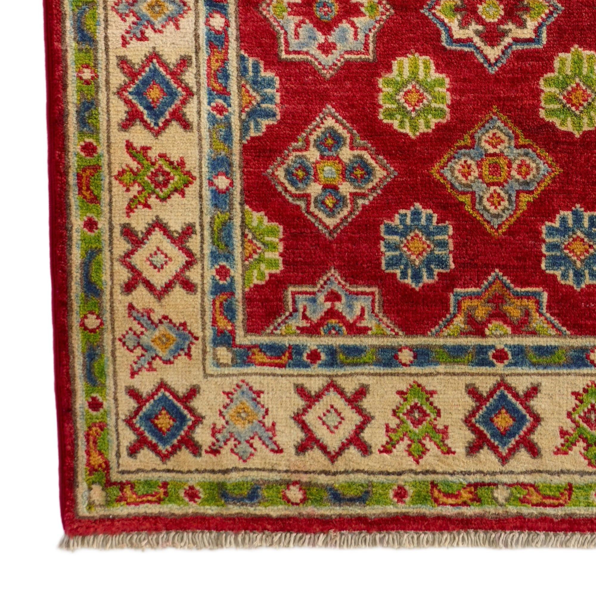 2' 8 x 4' Hand Knotted Kazak Rug