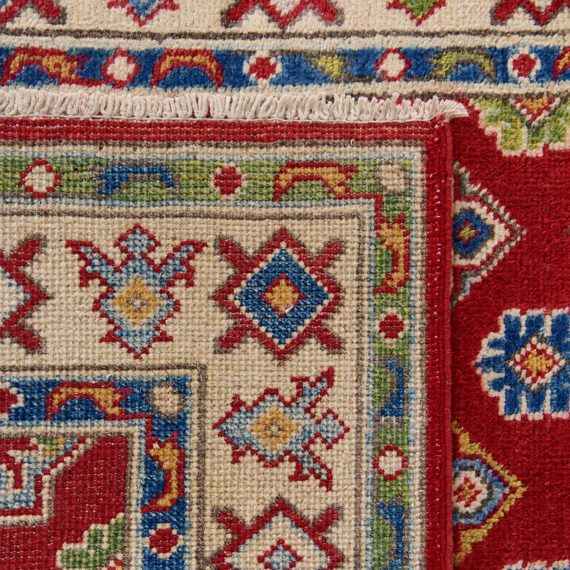 Detail image 12 of 12: 2' 8 x 4' Hand Knotted Kazak Rug