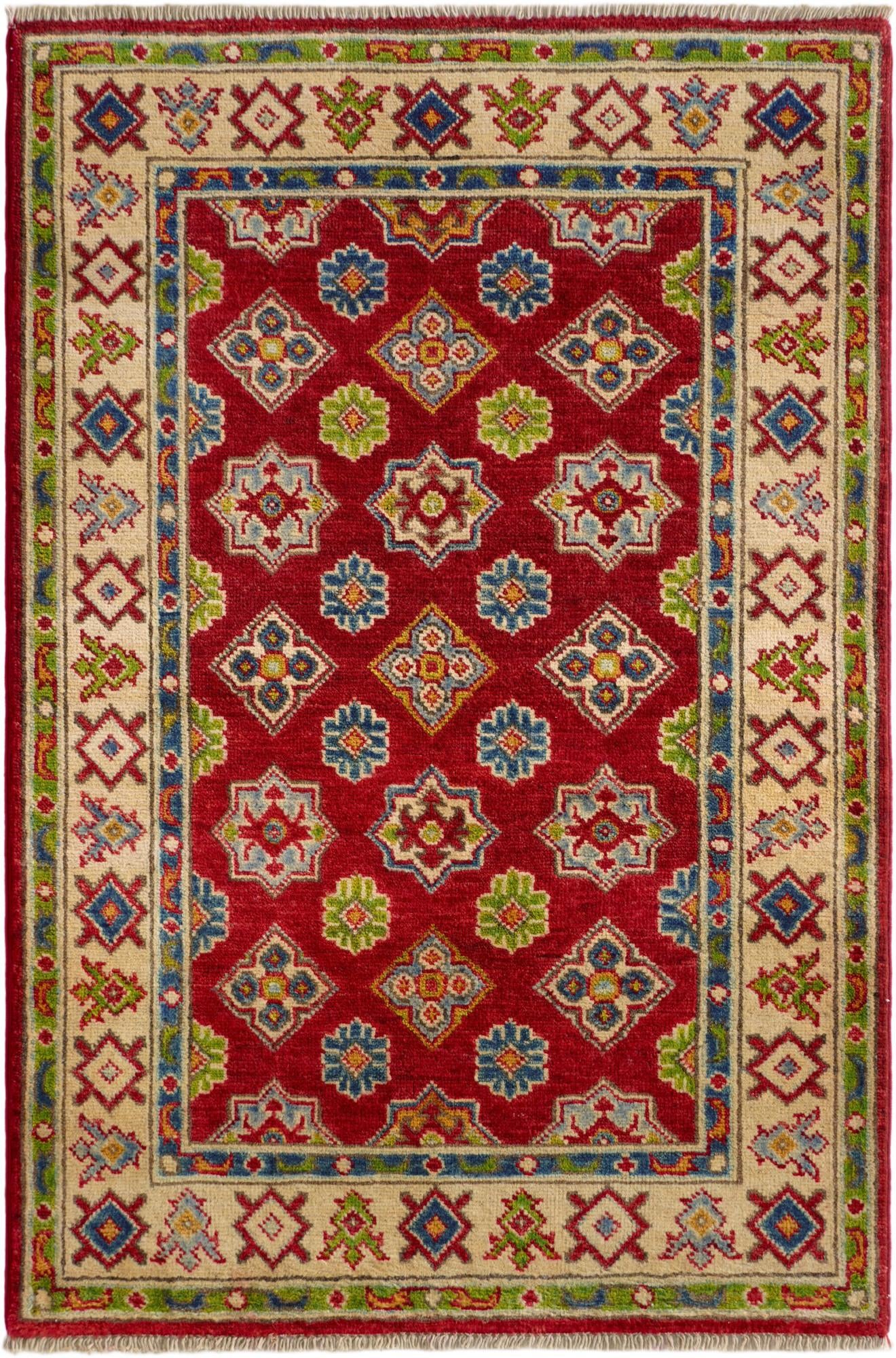 2' 8 x 4' Hand Knotted Kazak Rug