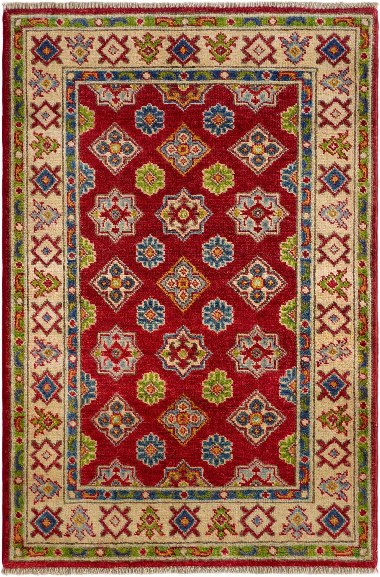 2' 8 x 4' Hand Knotted Kazak Rug