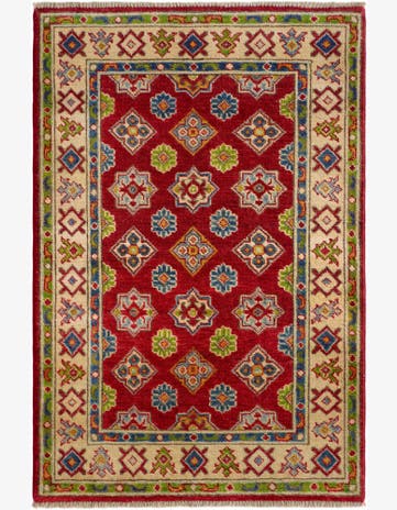 2' 8 x 4' Hand Knotted Kazak Rug