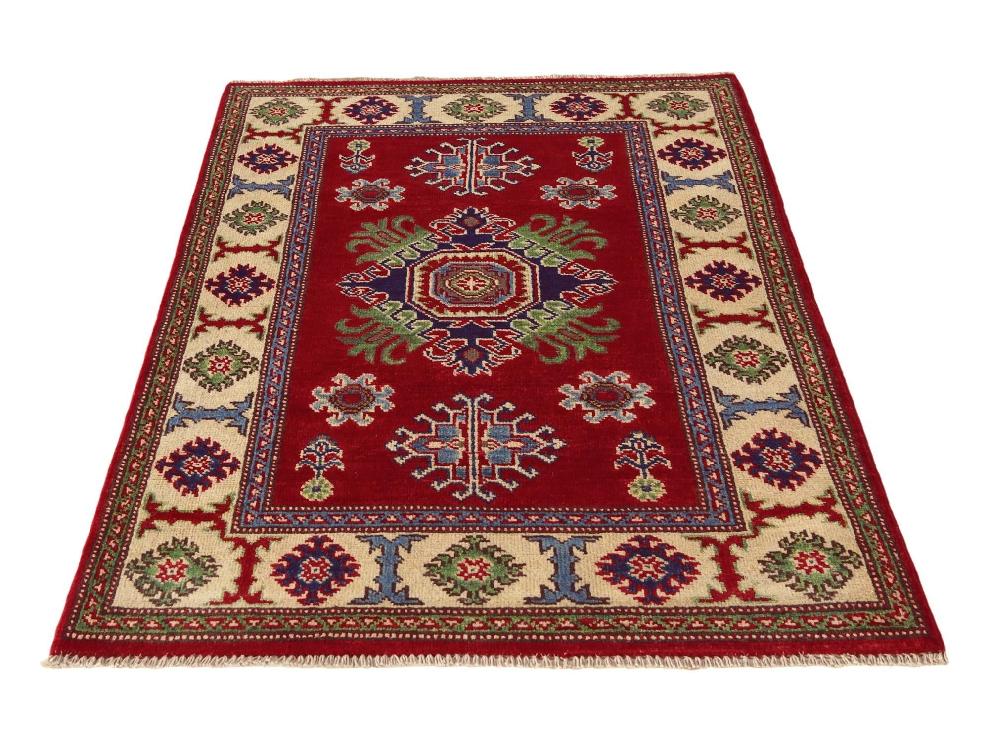 2' 10 x 4' 2 Hand Knotted Kazak Rug