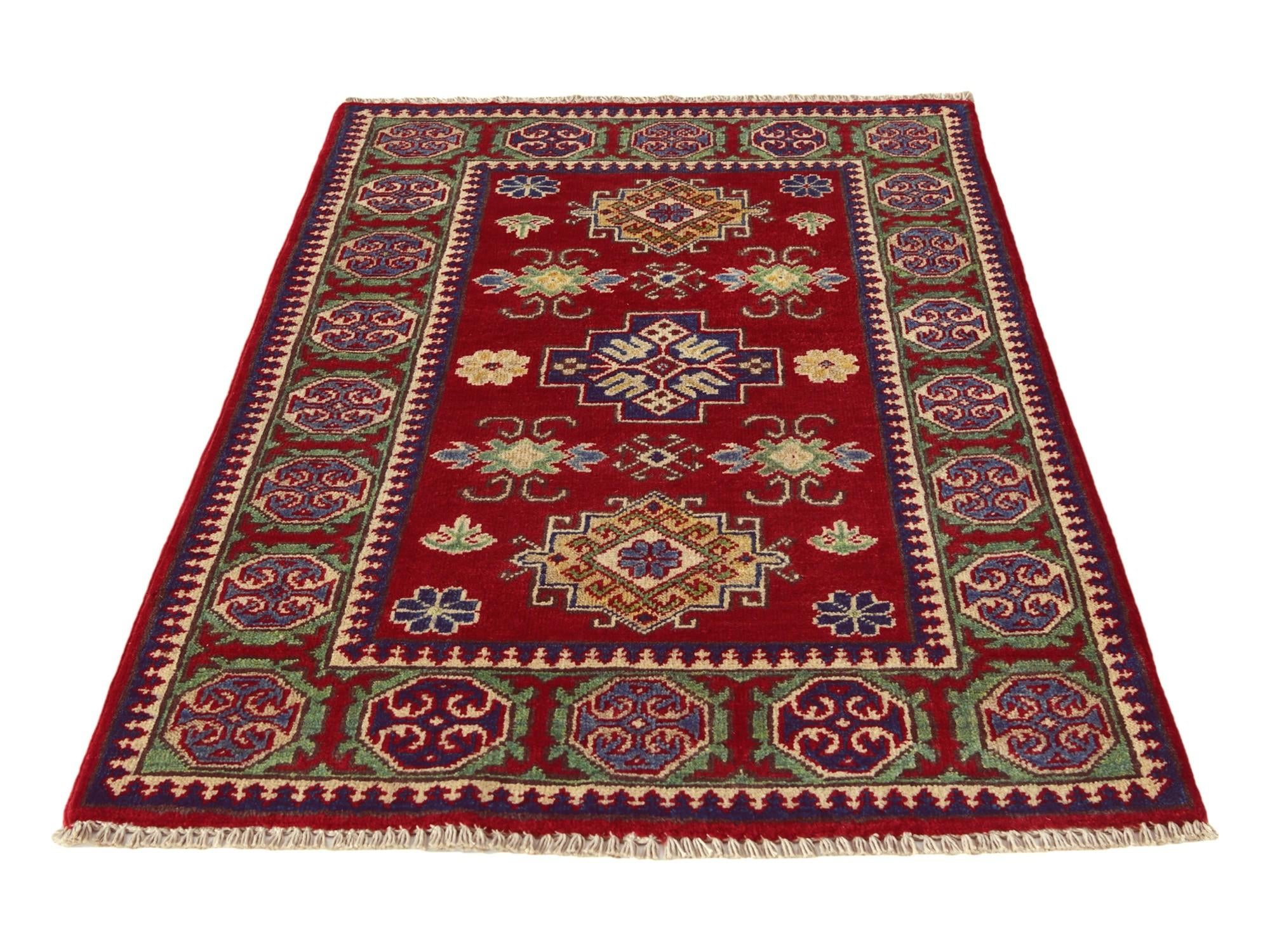 2' 7 x 4' 2 Hand Knotted Kazak Rug