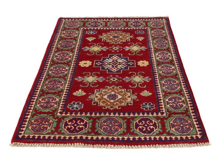 Detail image of 2' 7 x 4' 2 Hand Knotted Kazak Rug