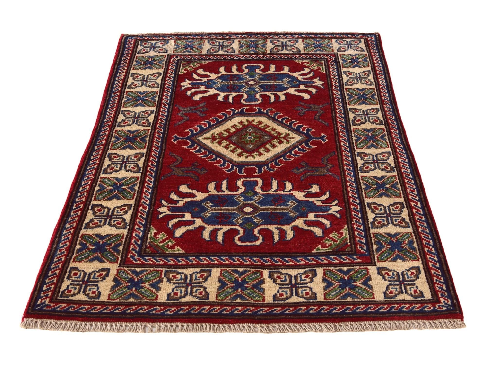 2' 8 x 4' 1 Hand Knotted Kazak Rug