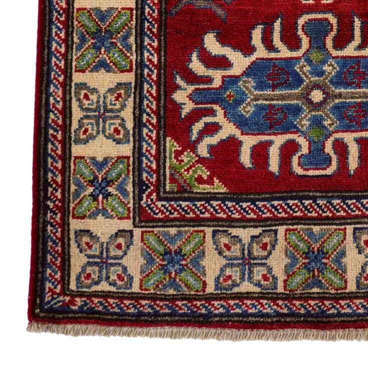Detail image of 2' 8 x 4' 1 Hand Knotted Kazak Rug