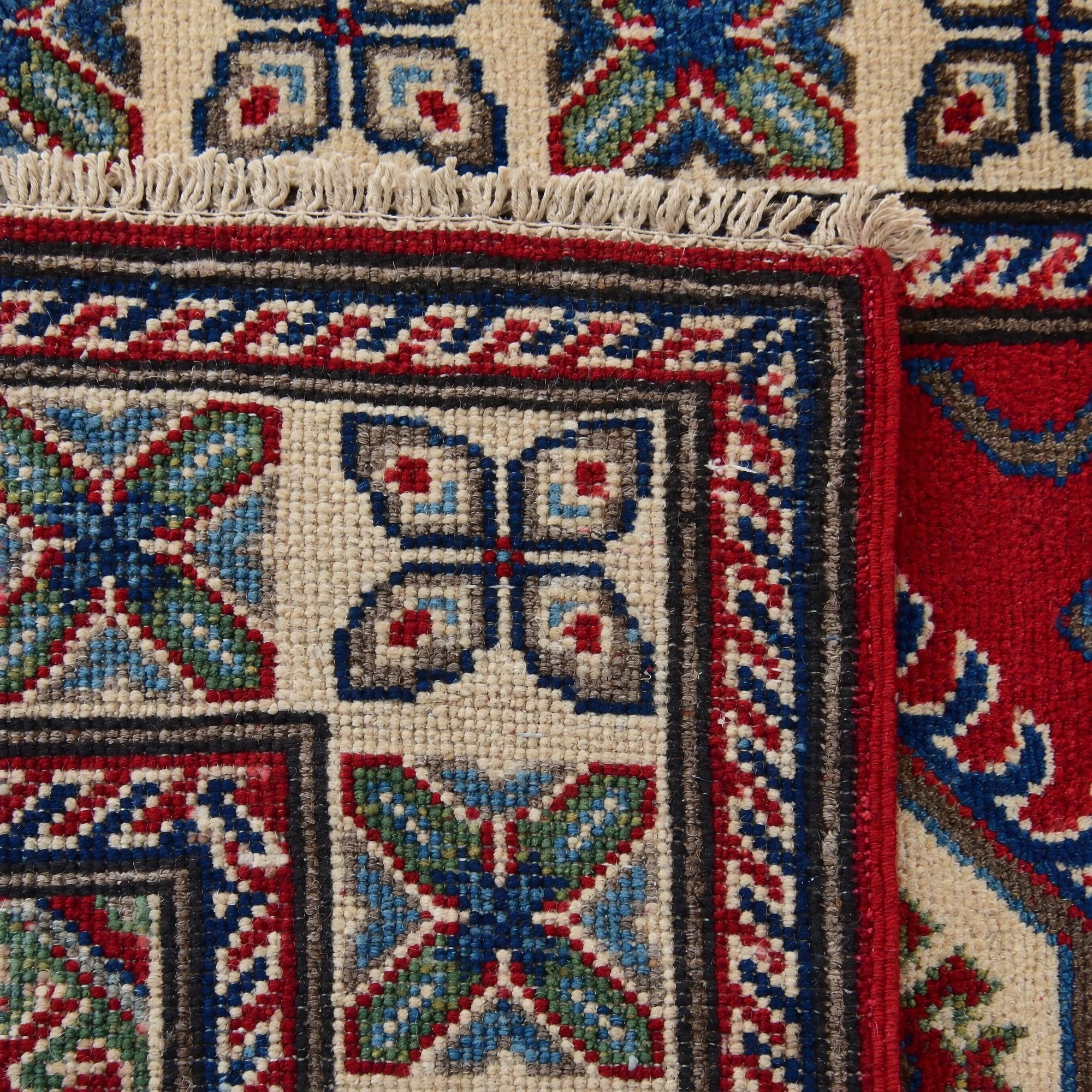 80cm x 125cm Hand Knotted Kazak Rug