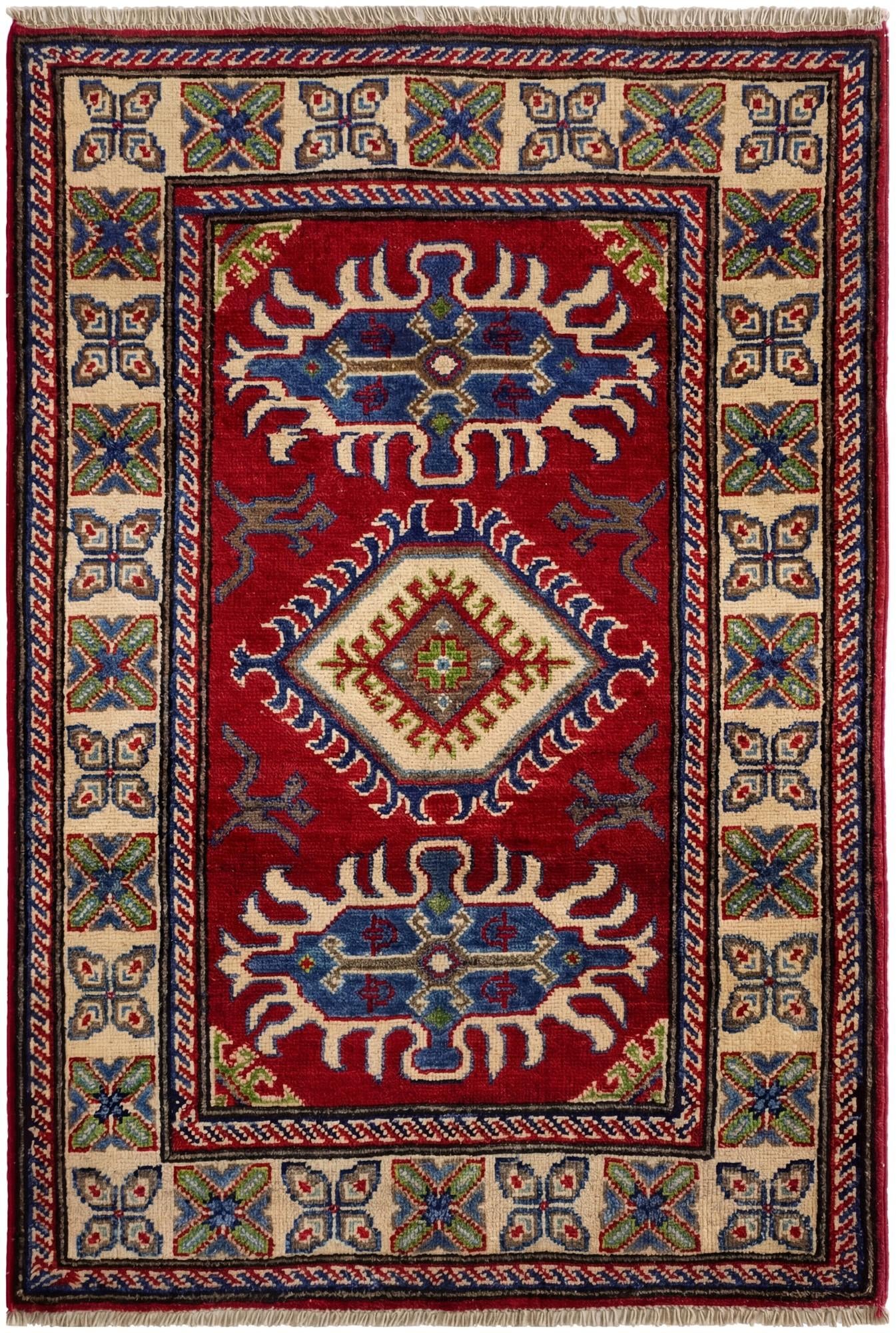 2' 8 x 4' 1 Hand Knotted Kazak Rug