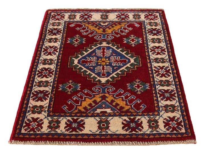 2' x 2' 11 Hand Knotted Kazak Rug