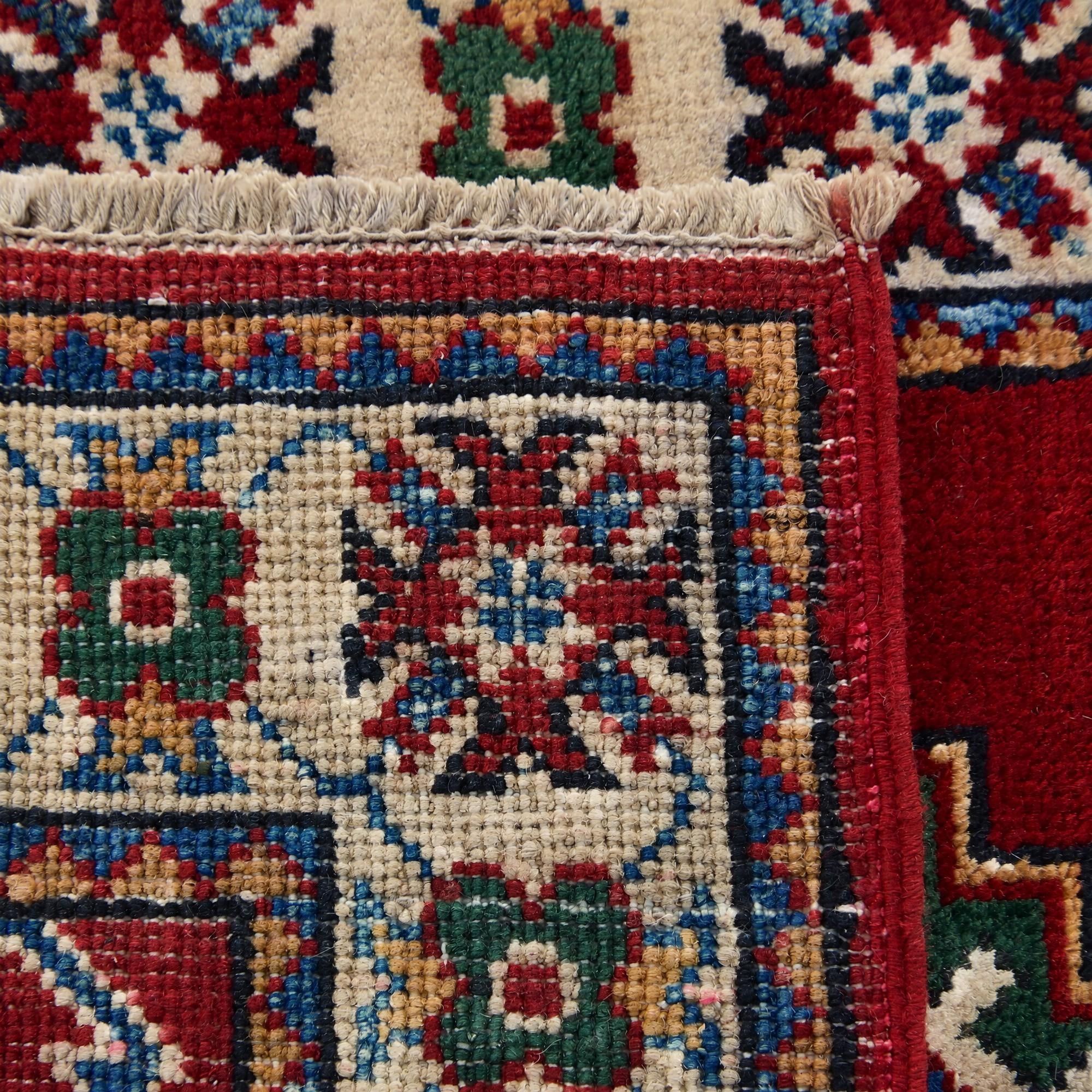 60cm x 90cm Hand Knotted Kazak Rug