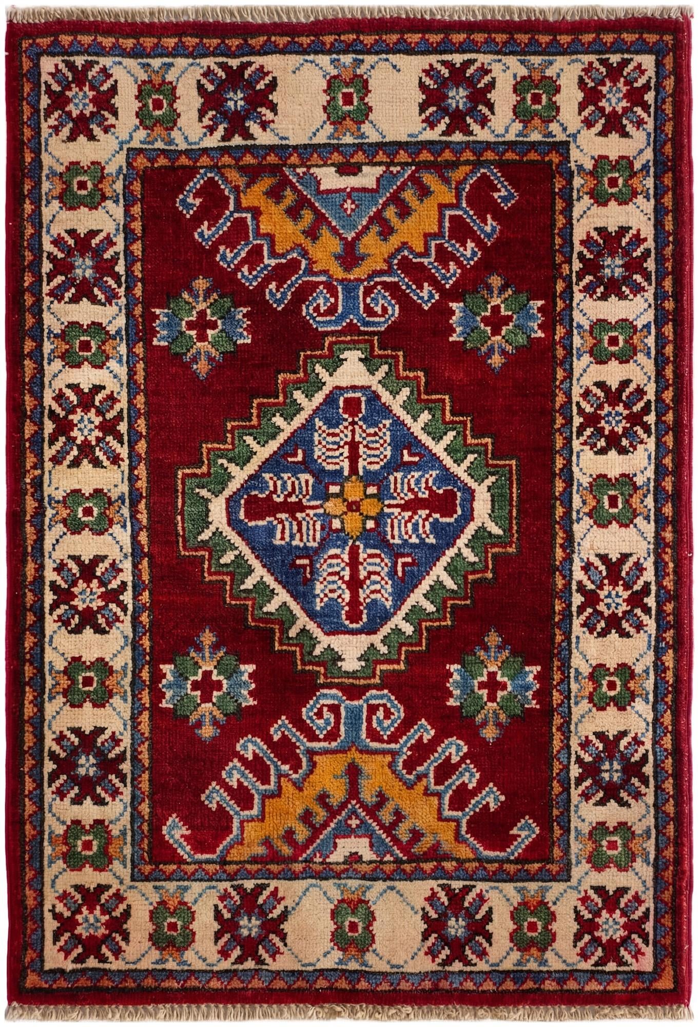 2' x 2' 11 Hand Knotted Kazak Rug