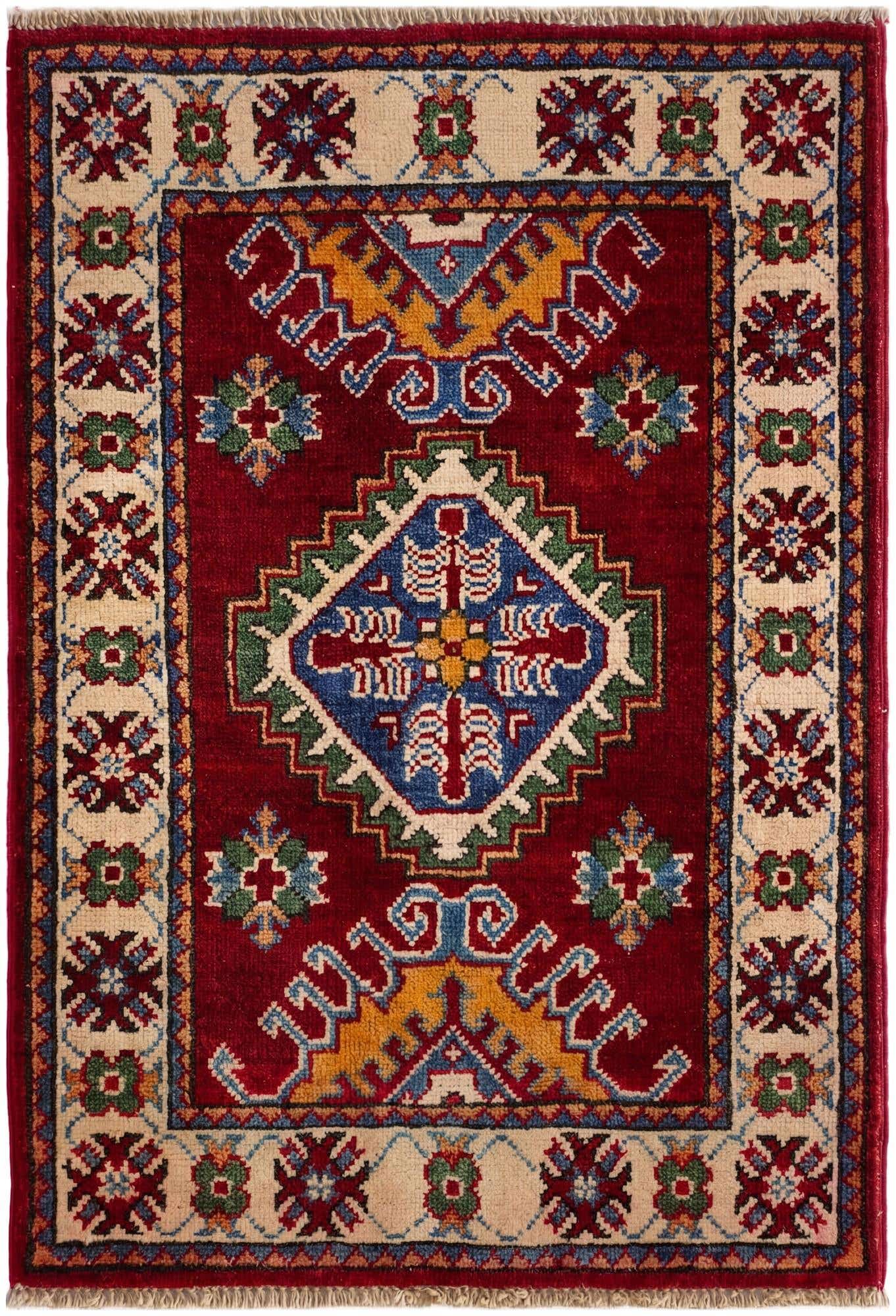 2' x 2' 11 Hand Knotted Kazak Rug